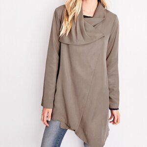 Garnet Hill Asymmetrical Draped Tencel Jacket